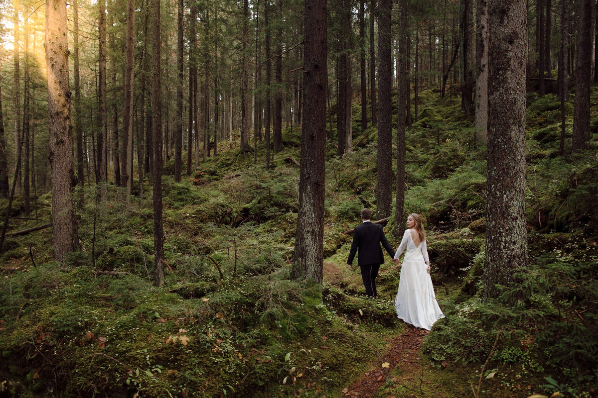 elopement na floresta